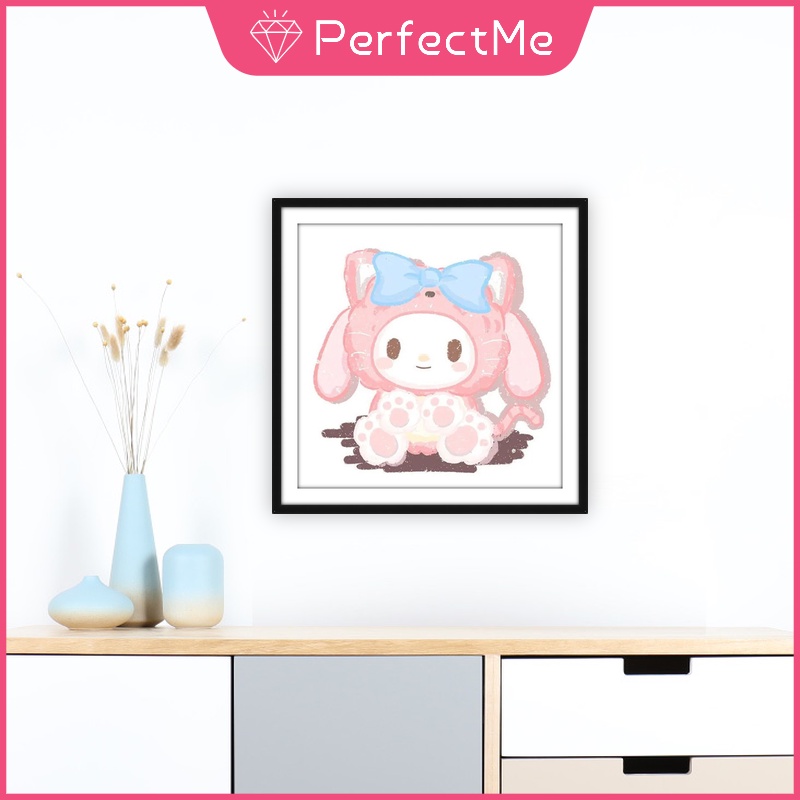 SANRIO (Hàng Có Sẵn) Bộ 1 Tranh Đính Đá Tự Làm Trang Trí Nhà Kích Thước 30 X 30Cm