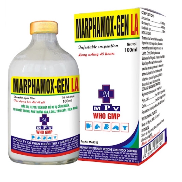 1 lọ MARPHAMOXGEN-LA dùng cho trâu bò lợn gà