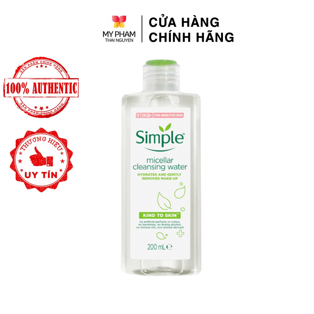 Nước Tẩy Trang Simple Micellar Cleansing Water 200ml - Donna.cosmetics