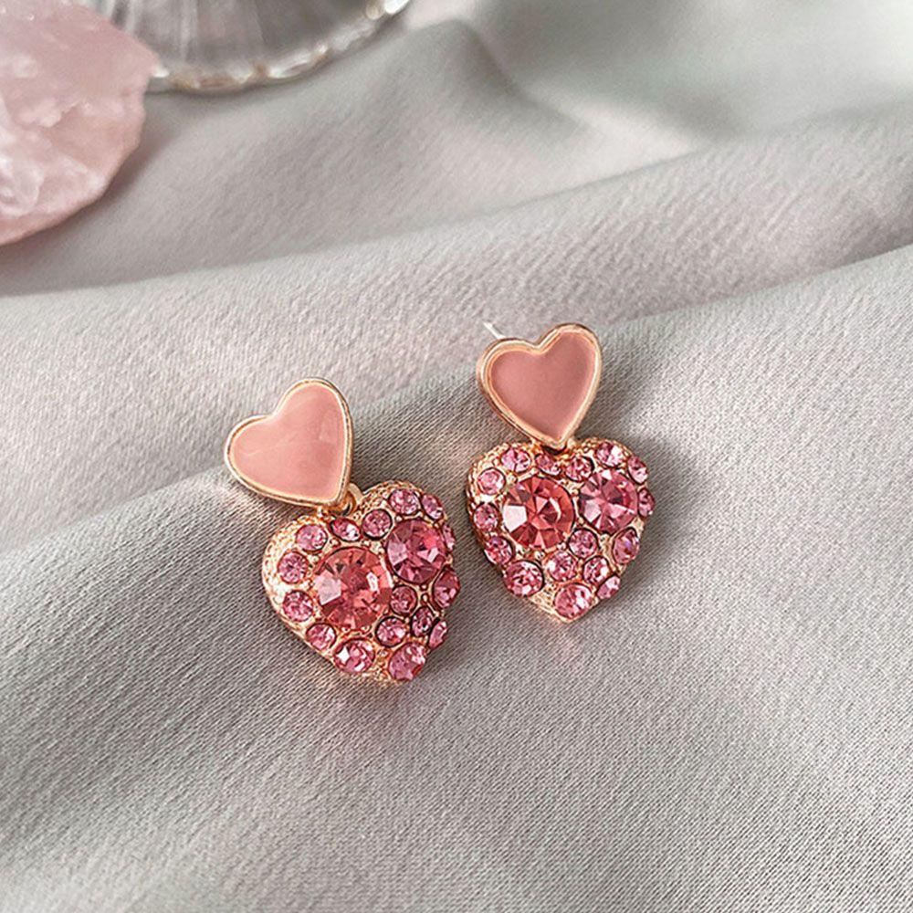 MOCHO Bông Tai Hình Trái Tim Thời Trang Hàn Quốc Chất Lượng Cao Cho Nữ
