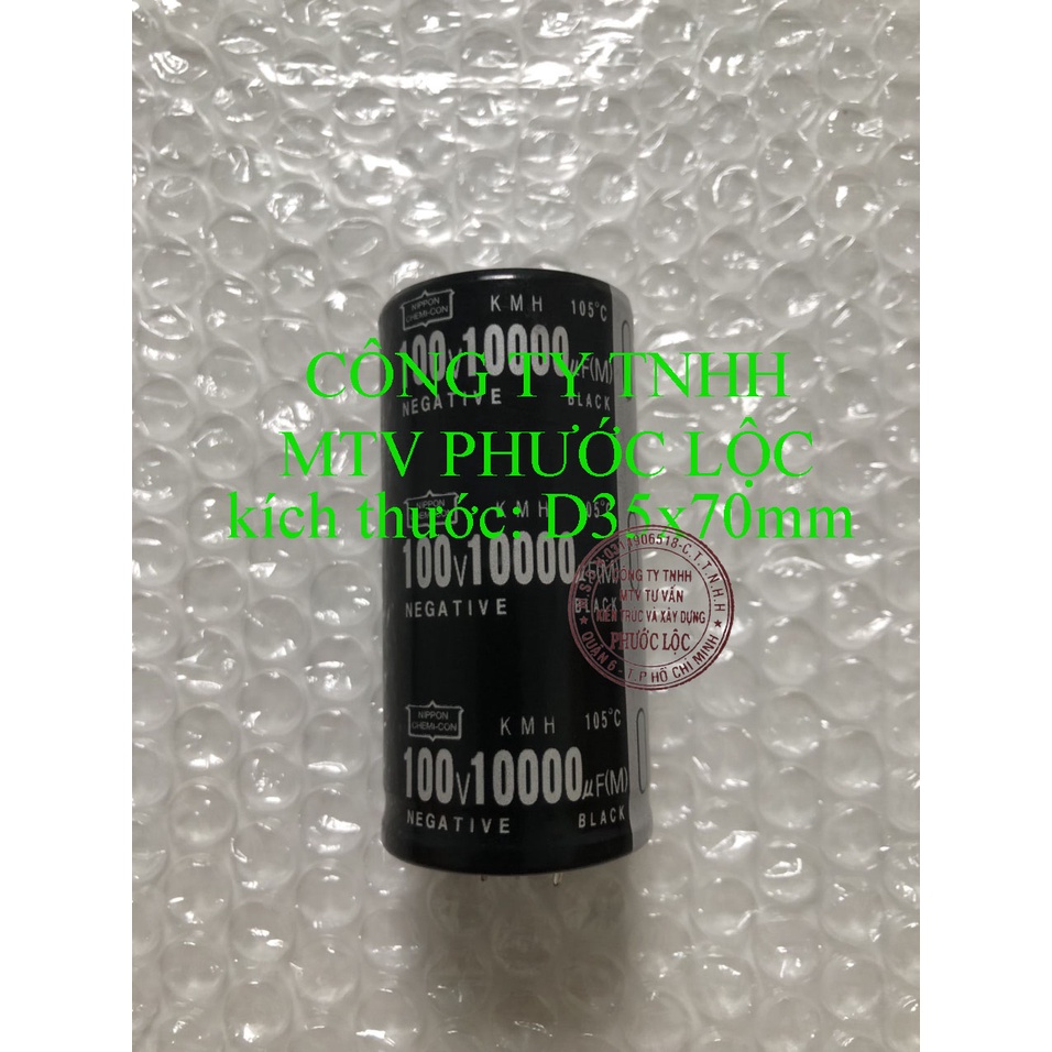 TỤ HÓA 100V-10000uf-ĐEN