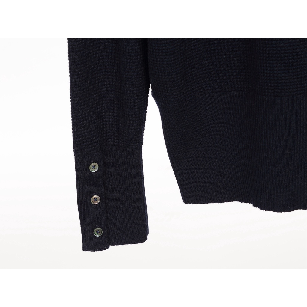 Áo khoác cổ tim Cardigan nam nữ dệt kim Thom Brow.ne 4-Bar 20235 chất vải nhung tăm cao cấp thiết kế tay áo kẻ sọc