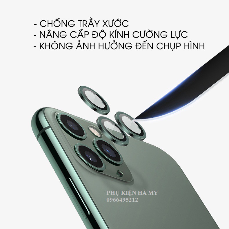 Ống Kính Cường Lực Camera Đơn Chống Lóa Phù Hợp Cho Dòng Máy iPhone 11/ iPhone 11 Pro/ iPhone 11 Pro Max