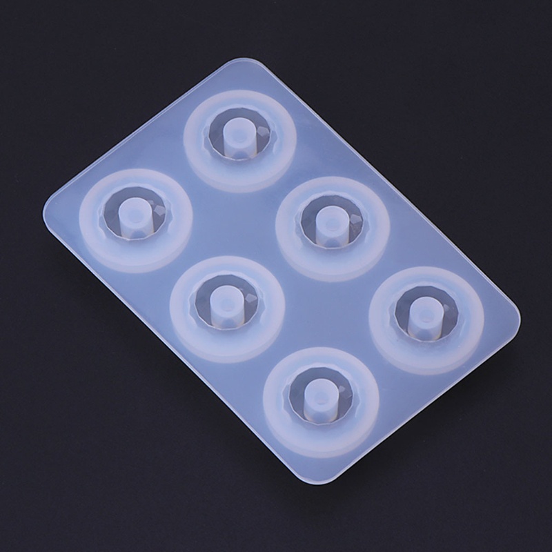 Khuôn Silicone Tạo Hình Hạt Hình Tròn / Hình Thoi Có Lỗ Gọn Nhẹ Trang Trí DIY