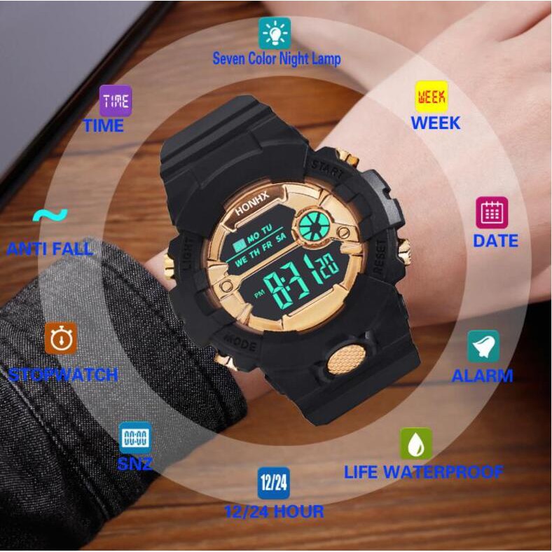 Đồng hồ điện tử màu macaron thời trang thể thao chống thấm nước dành cho nam và nữ | BigBuy360 - bigbuy360.vn