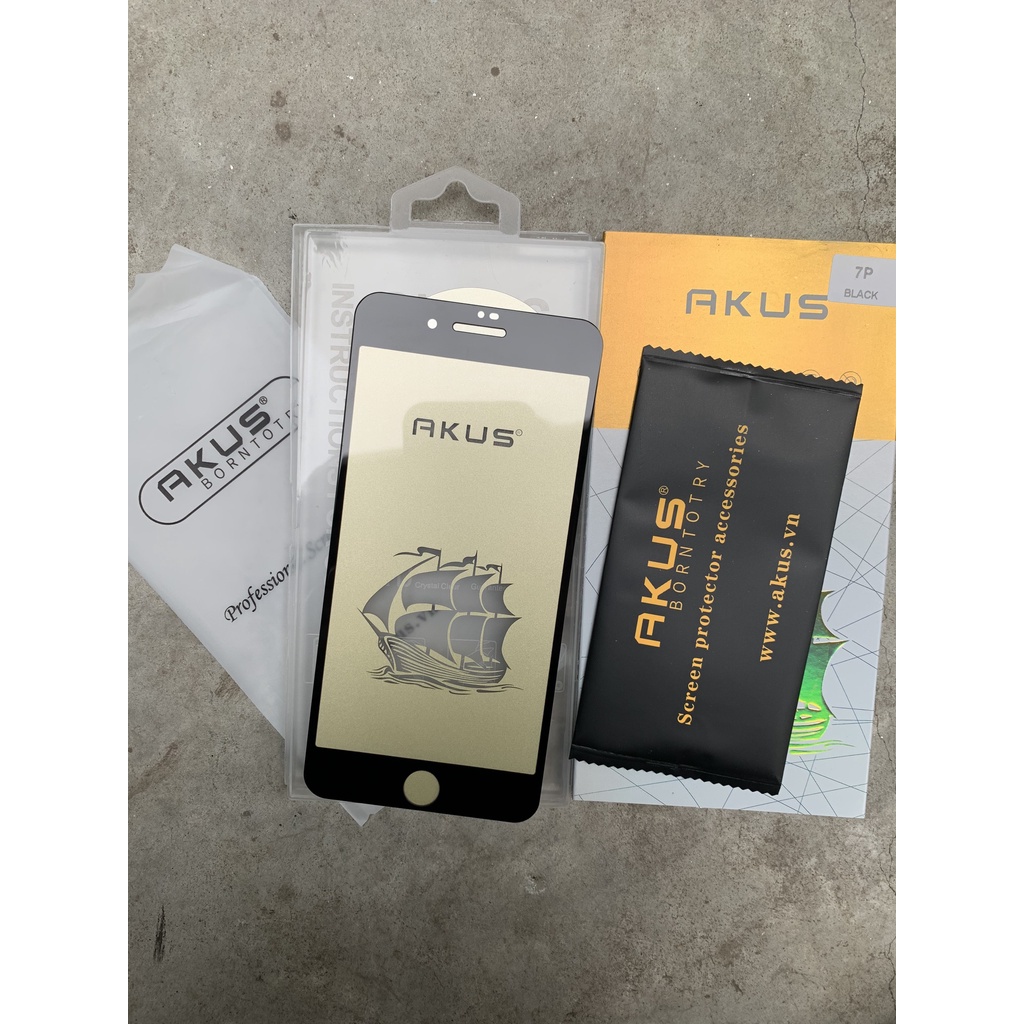 Kính Cường Lực Full Màn Chính Hãng AKUS dành cho iPhone 6 đến iPhone 13Promax