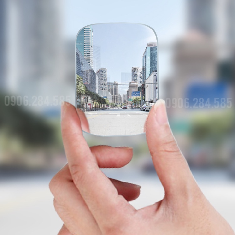 Bộ 2 Gương cầu lồi xóa điểm mù xoay 360 độ gắn trên gương chiếu hậu xe hơi tăng độ an toàn khi lái xe