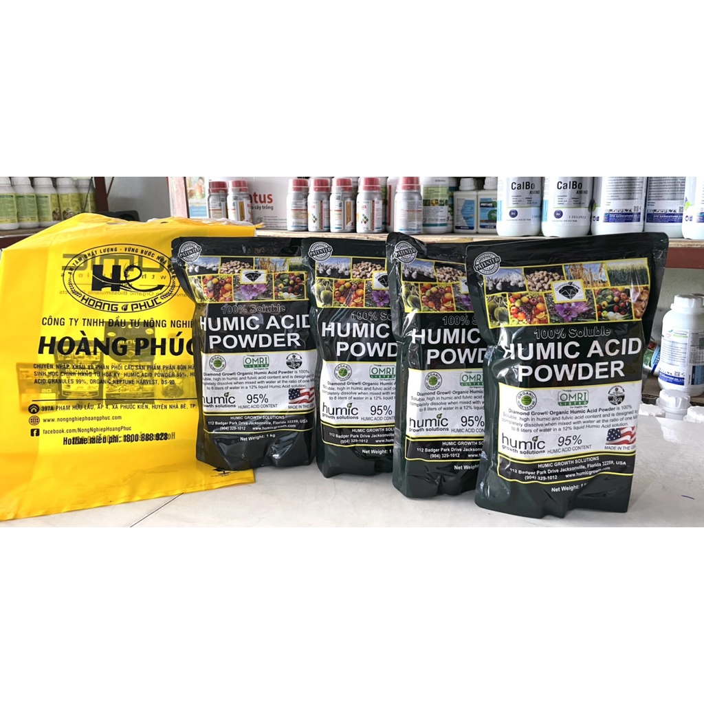HUMIC ACID POWDER 95%  NHẬP KHẨU MỸ GÓI 1KG
