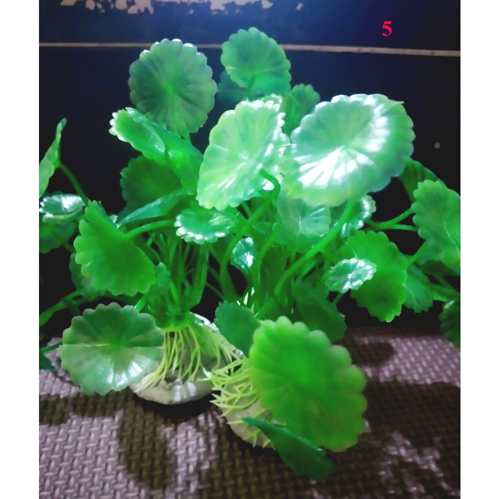 Tiểu cảnh trang trí bể cá mini để bàn, cây giả trang trí bể cá