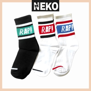 Vớ cao cổ chữ rap, tất bắp chân unisex nam nữ NEKO