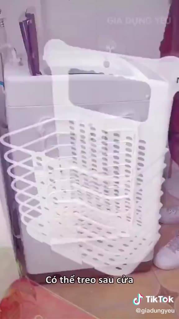 [Mã LIFE1511A giảm 10% đơn 50K] Giỏ đựng quần áo việt nam trước khi giặt treo tường gấp gọn tiện lợi tặng kém móc dán | BigBuy360 - bigbuy360.vn