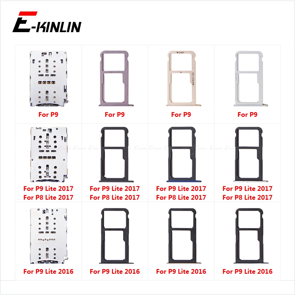 Khay Đựng Thẻ Sim Điện Thoại Micro SD Cho HuaWei P9 P8 Lite 2017 2016