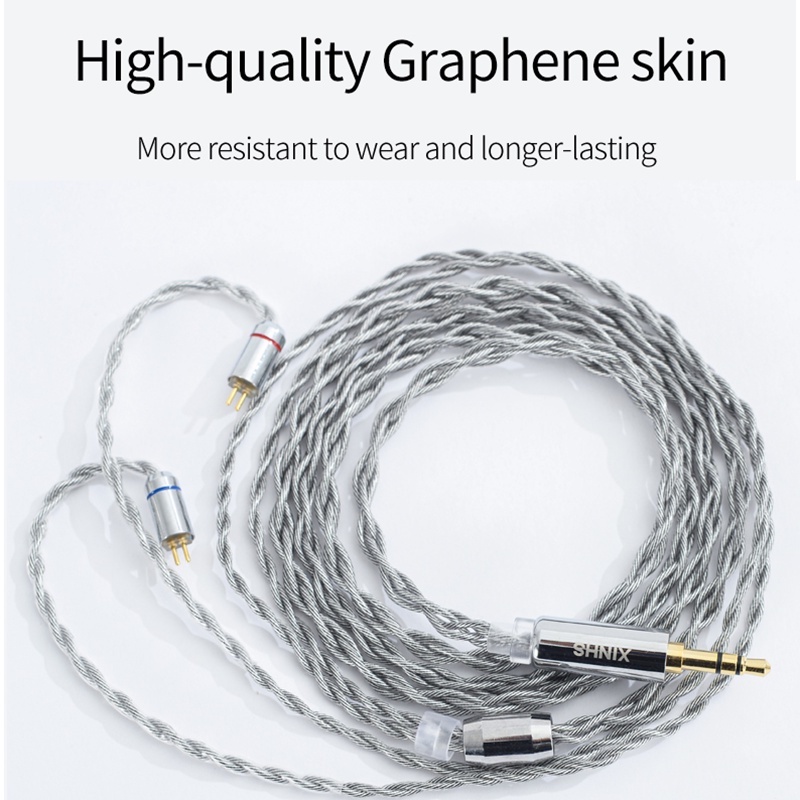 Dây Cáp Tai Nghe 4 Lõi Đồng Mạ Bạc Graphene