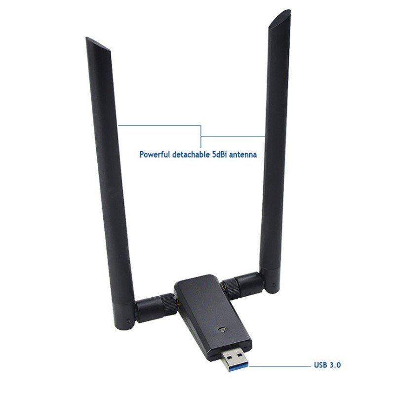Bộ thu bộ chuyển đổi Wi-Fi không dây USB băng tần kép 2.4GHz / 5GHz dải dài 1200Mbps | BigBuy360 - bigbuy360.vn
