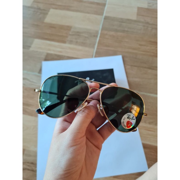 kính mát rayban polarized tem 7 màu titanium chống bể