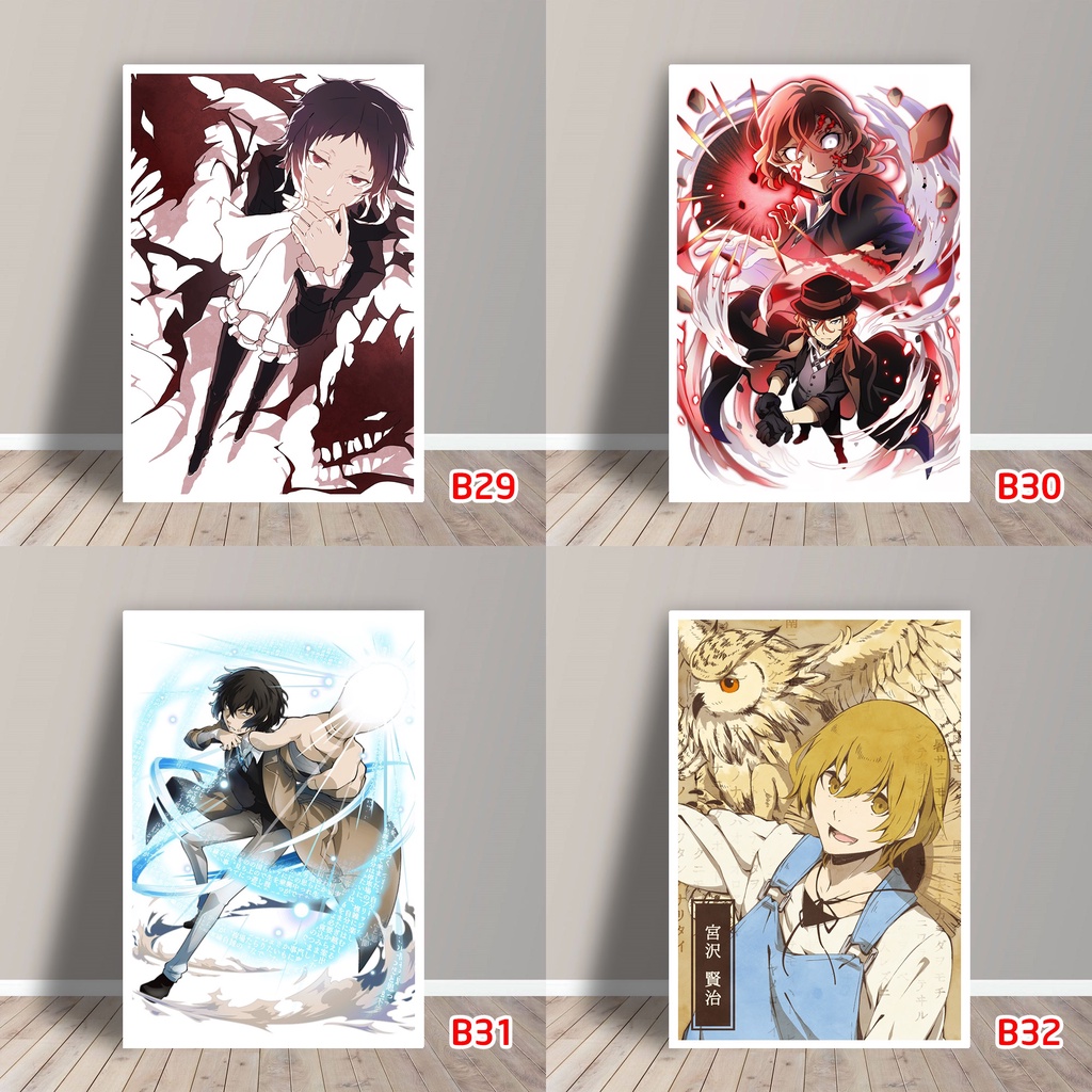 Tấm Postcard Cao Cấp Anime Bungou Stray Dogs