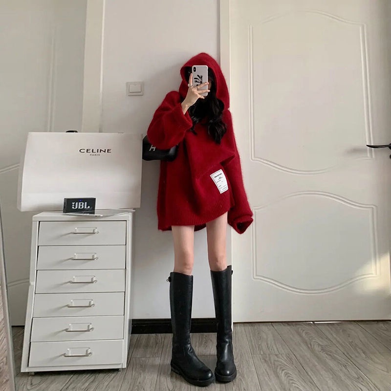 Áo len noel nữ Áo Hoodie Dày Dặn Phong Cách Giáng Sinh Năm Mới Hàn Quốc 2021 Cho Nữ