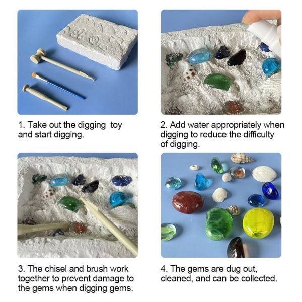 Đồ Chơi Đào Kho Báu Trò Khảo Cổ Học Tìm Hóa Thạch Xương Khủng Long T Rex Vàng Đá Quý Kim Cương Treasure X Gems Stone Rẻ