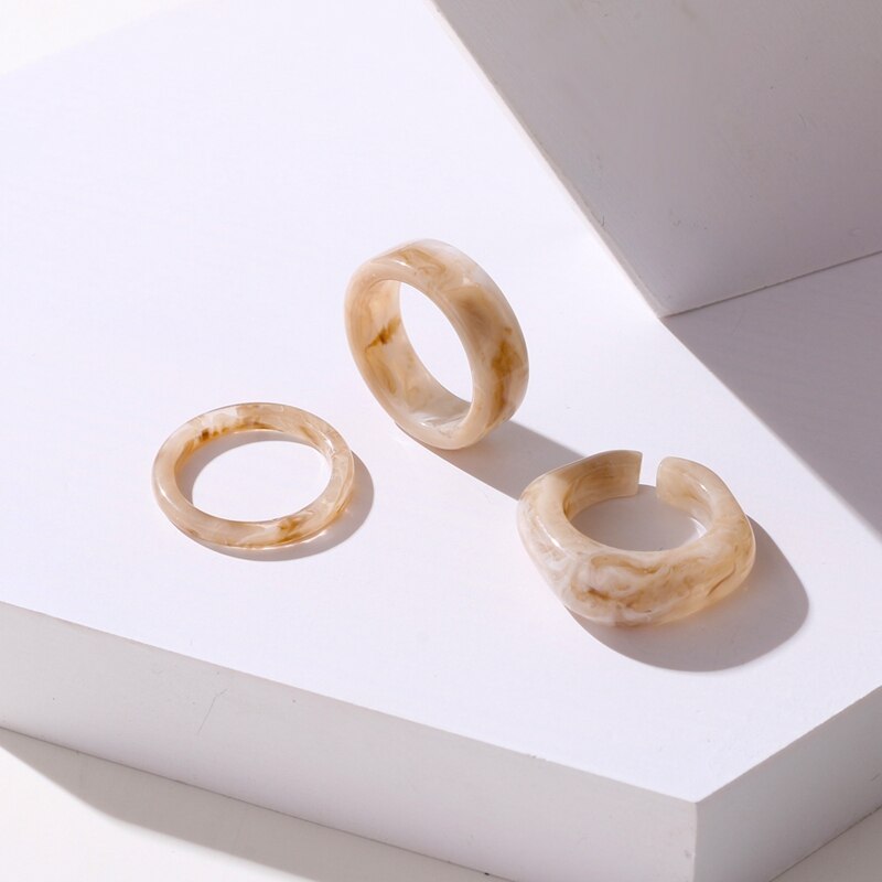 Set 3 Nhẫn Đính Đá Thời Trang Dành Cho Nữ