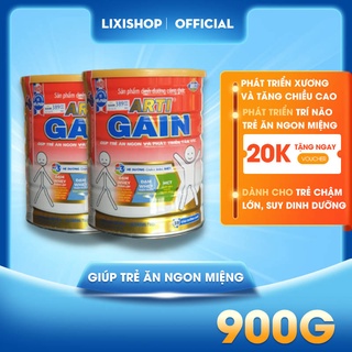 Combo 2 Lon 900gr Sữa Arti Gain Đỏ cho trẻ Suy dinh dưỡng, Biếng ăn - mẫu mới 2021 |Freeship|