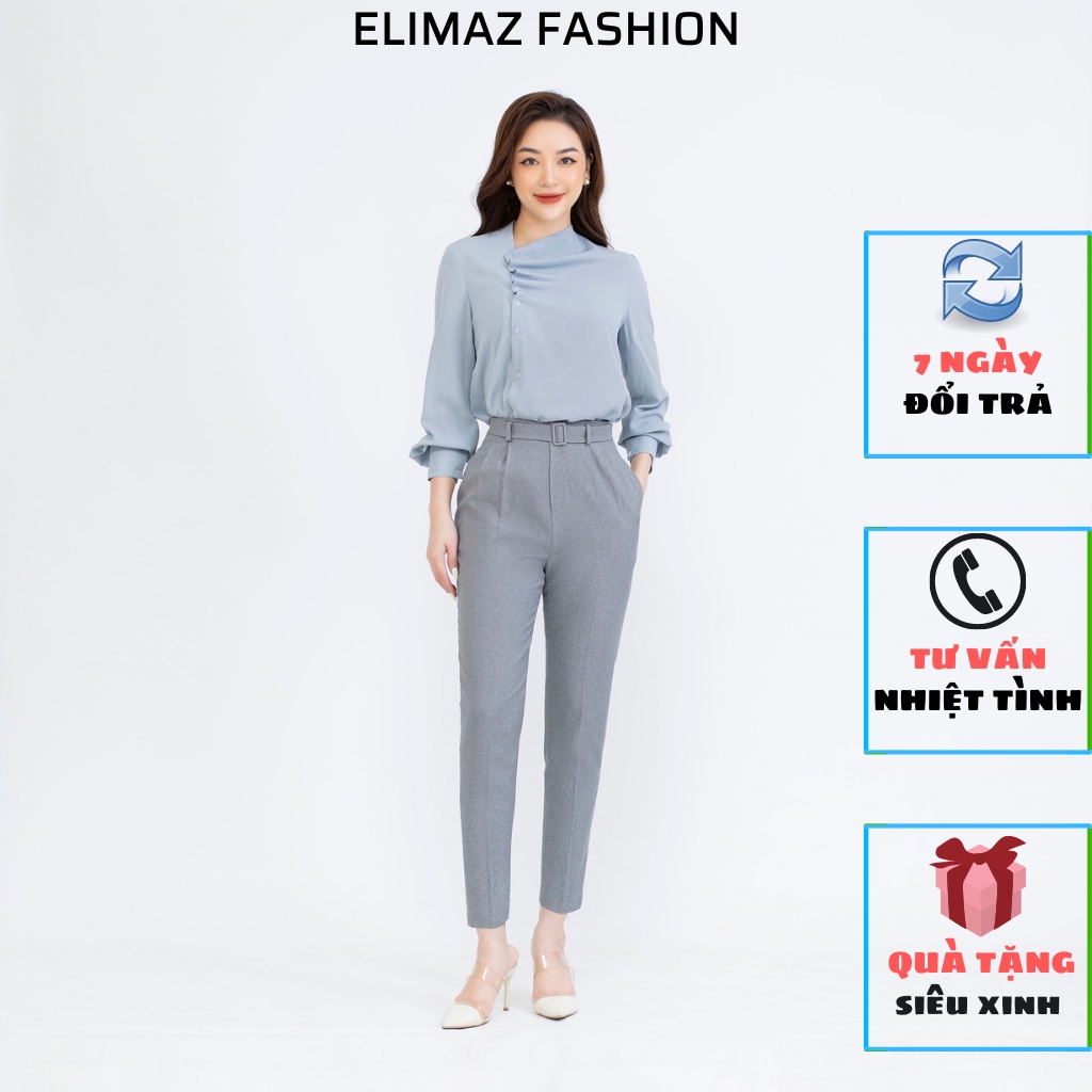 Quần tây âu nữ công sở Elimaz baggy khóa trước đai eo EQ21.040 - HÀNG MỚI VỀ