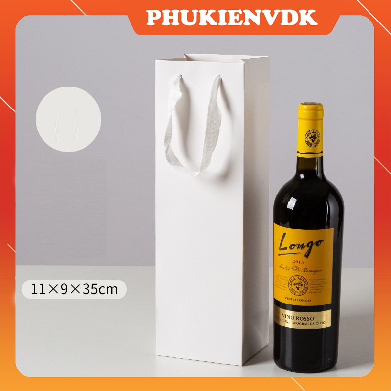 Túi đựng rượu chai lọ túi quà tặng cứng cáp cao cấp có quai xách