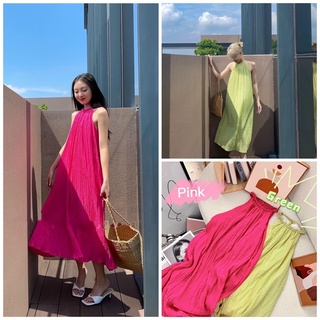 Đầm Maxi Cổ Yếm Đan Dây 2 Màu (Xả Kho Kèm Ảnh Thật 100%)