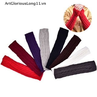 【ArtGloriousLong】 Fashion Women Winter Wrist Arm Hand Warmer Knitted Long Fingerless Gloves Mitten .