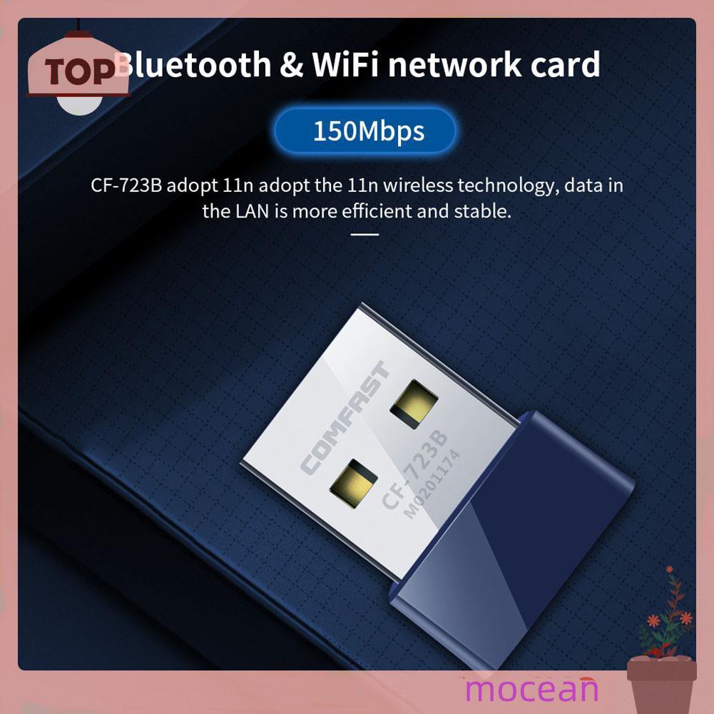 Usb Wifi Bluetooth 2 Trong 1 Hiệu Mocean Comfast Cf-723B Thẻ