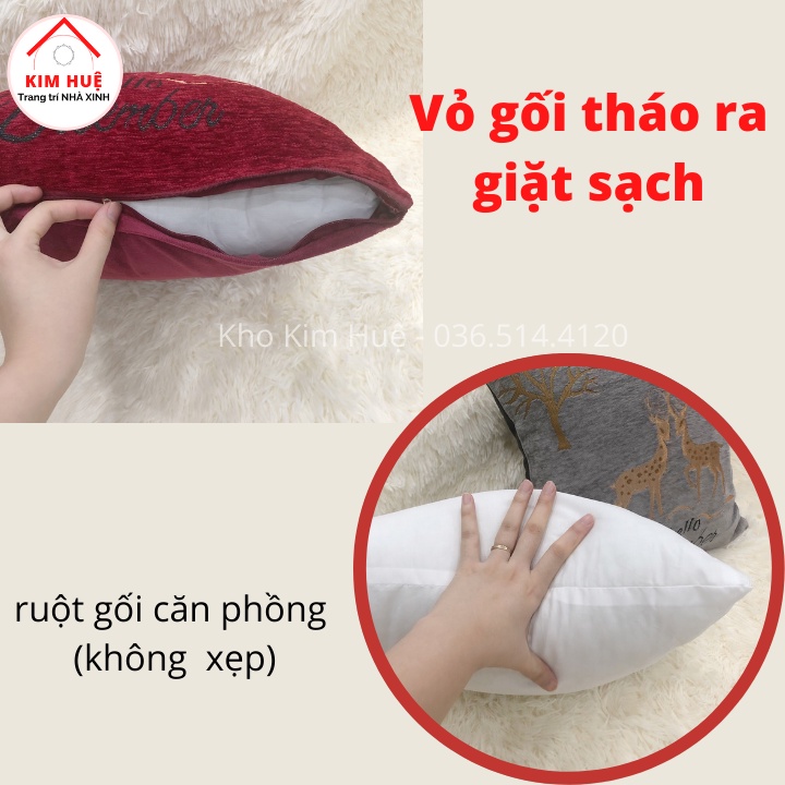 Gối tựa lưng sofa - Gối tựa trang trí - Gối vải nhung hình hươu mới