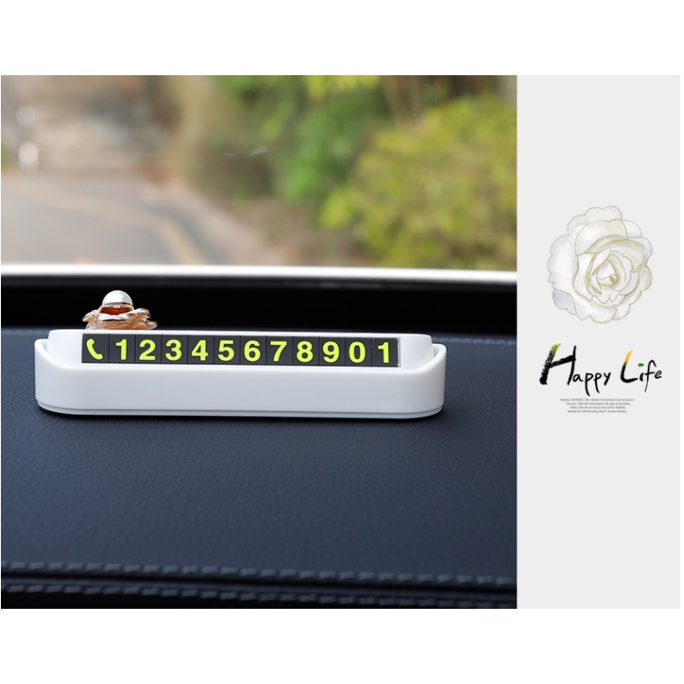 Bảng ghi số điện thoại gắn Taplo ô tô gắn hoa chanel - D&amp;A Shop