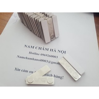 Nam châm cài áo 2 nút dài