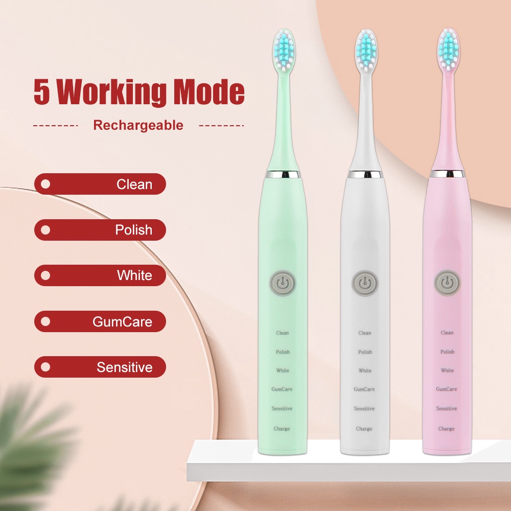 Bàn Chải Đánh Răng Chạy Pin Tần Số Rung Cao Cho Người Lớn Và Trẻ Em