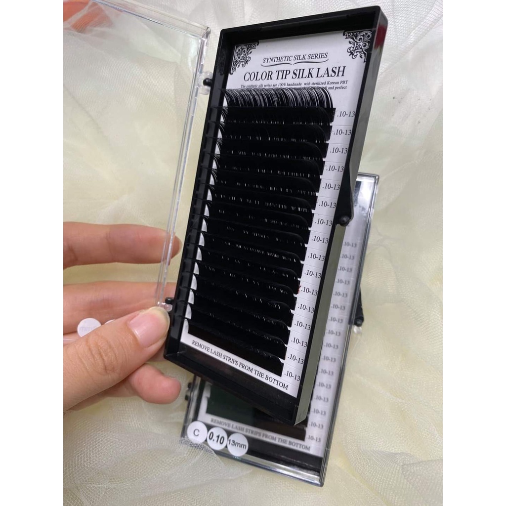 Mi khay Color Tip Silk cong Cc, độ dày 0.07 chất mi mềm dễ bắt keo, dùng để nối volume, classic  - Ann933233 | BigBuy360 - bigbuy360.vn