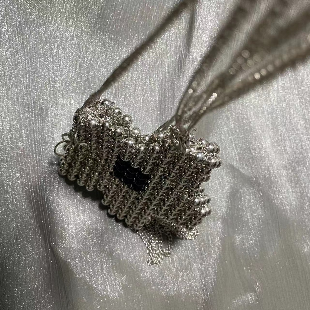 Dây Đeo Túi Xách Hai Lớp Đính Hạt Thủ Công Hình Hoa