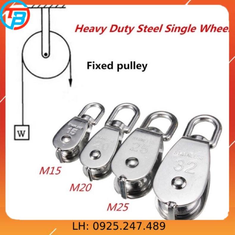 Ròng Rọc INOX 304 Đơn và Đôi cáp thép Thái Bình Vina