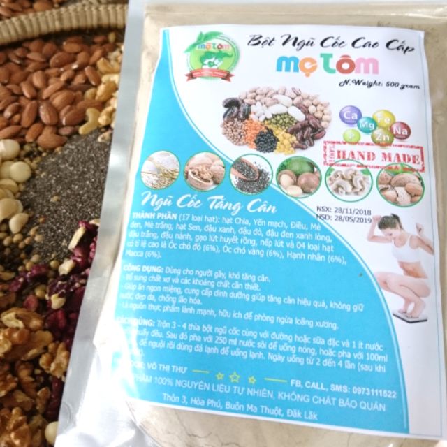 BỘT NGŨ CỐC TĂNG CÂN (1KG) GỒM 17 LOẠI HẠT