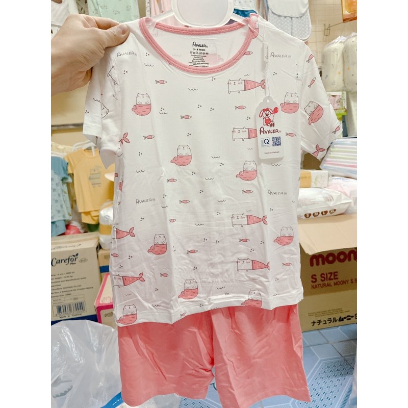 Xả bộ cài vai cộc tay Avaler size 3-4y