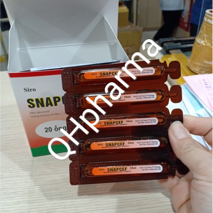 Siro bổ sung kẽm SNAPCEF hộp 20 ống cho bé