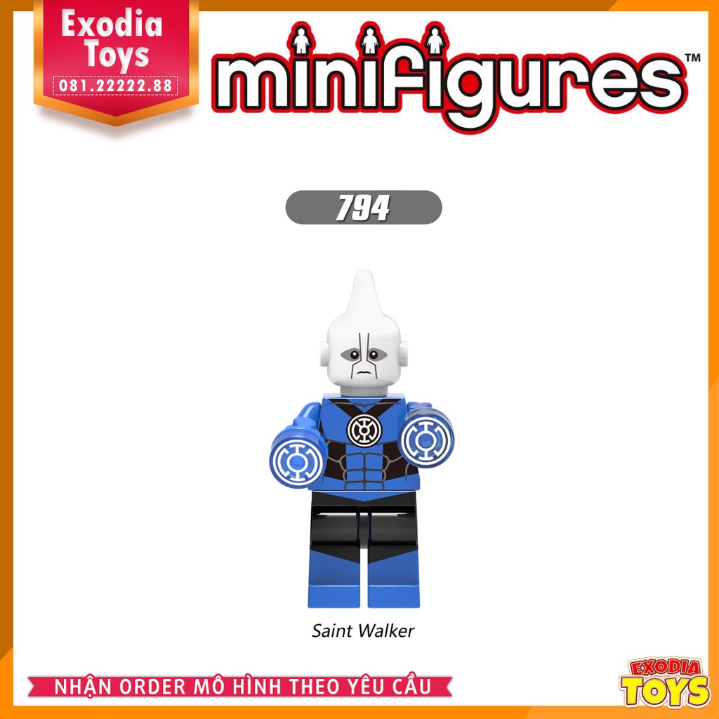 Xếp hình Minifigure Nhân vật siêu anh hùng quân đoàn Lantern Corps - Đồ Chơi Lắp Ghép Sáng Tạo - X0183