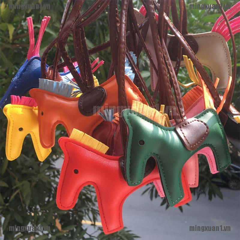 Móc Khóa Da PU Handmade Hình Ngựa