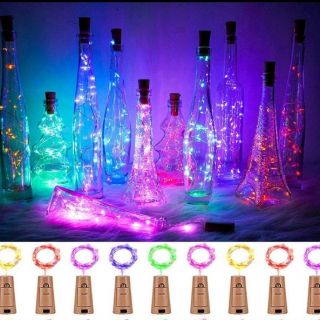 Dây đèn led đom đóm Fairy light 5m kiểu dáng nút chai trang trí (tặng kèm pin)