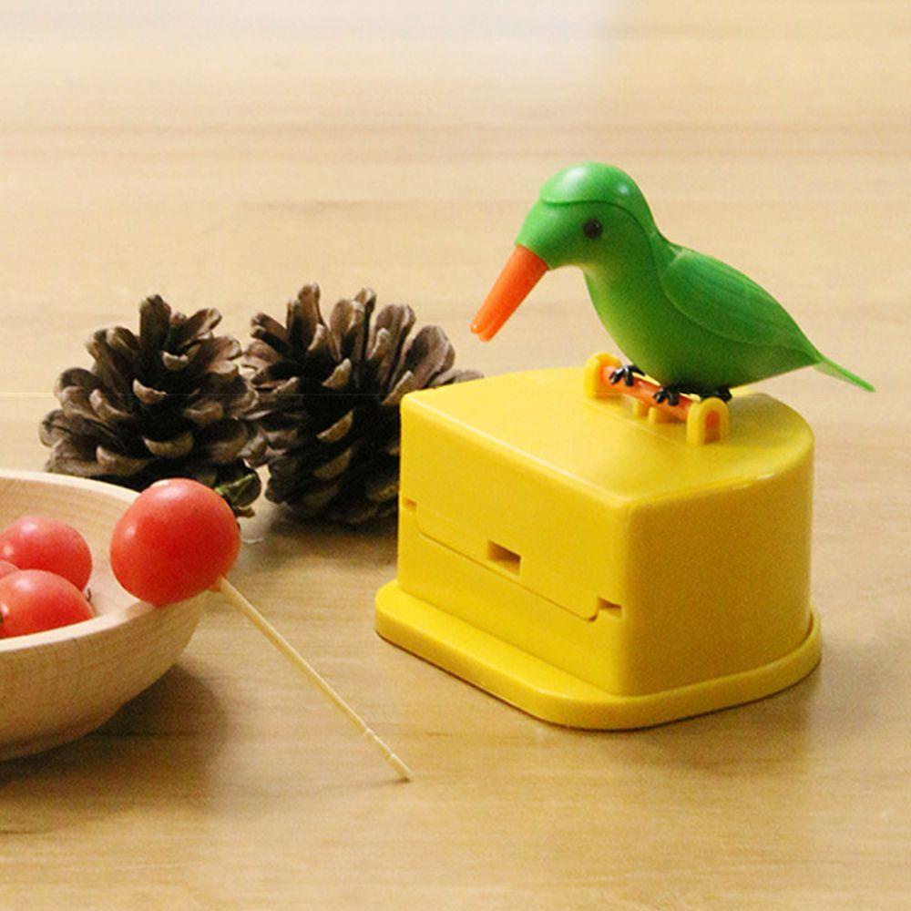 KUNHEV Hộp Đựng Tăm Xỉa Răng Tự Động Hình Chim Ruồi Độc Đáo Trang Trí Nhà Cửa