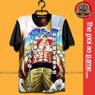 Áo One Piece Râu Trắng tứ hoàng (3D Đen) áo đảo hải tặc Anime Manga (Shop AoThunGameVn)