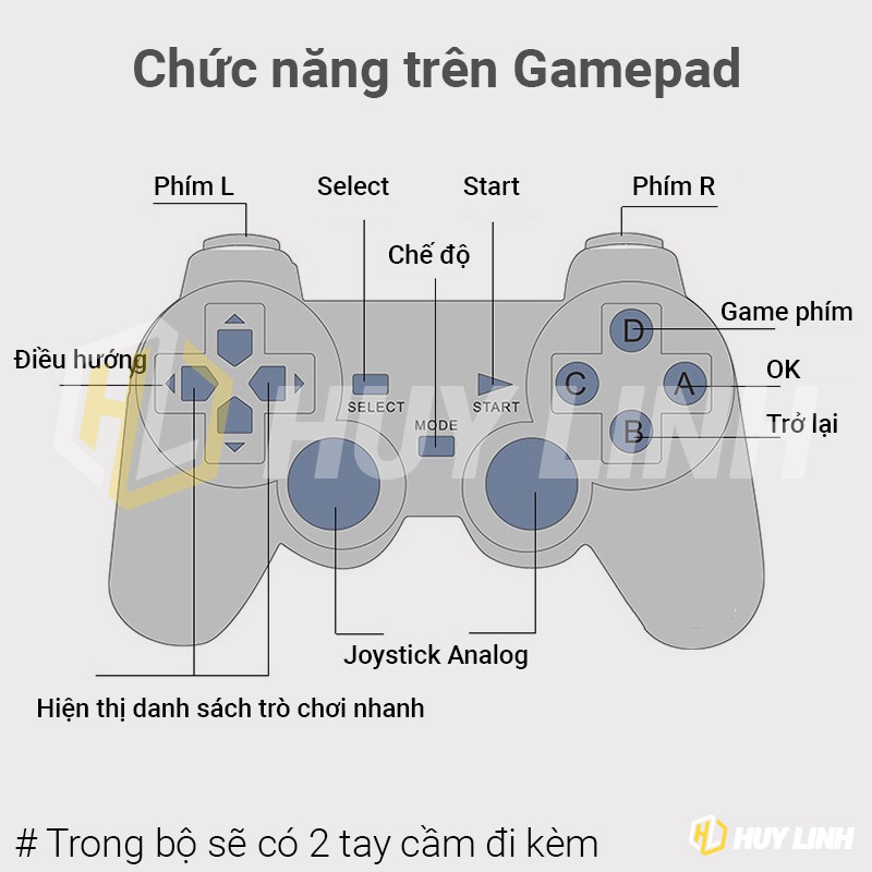 Máy chơi game 2 người XGAME 600H - NES, GBA, NEOGEO tích hợp sẵn 600 game