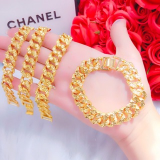 Lắc tay nữ kiểu chạm dát vàng 18k cực đẹp