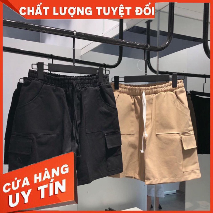 Quần Short Kaki Túi Hộp Unisex Nam Nữ - Leevin Store - HÀNG MỚI VỀ