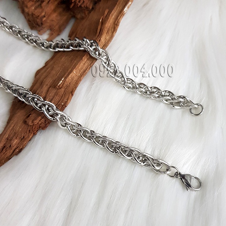 Dây chuyền nam xích bảng tròn 8mm.