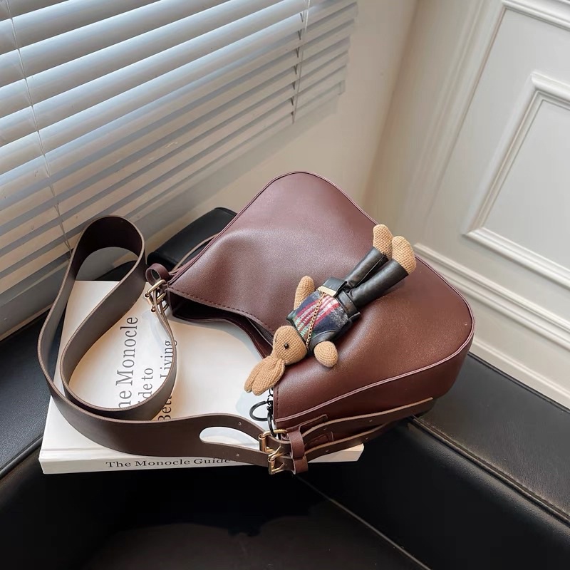 Túi Đeo Chéo Nữ, Túi Xách Nữ Da PU Đeo Vai Bốn Màu Thời Trang Học Sinh Công Sở