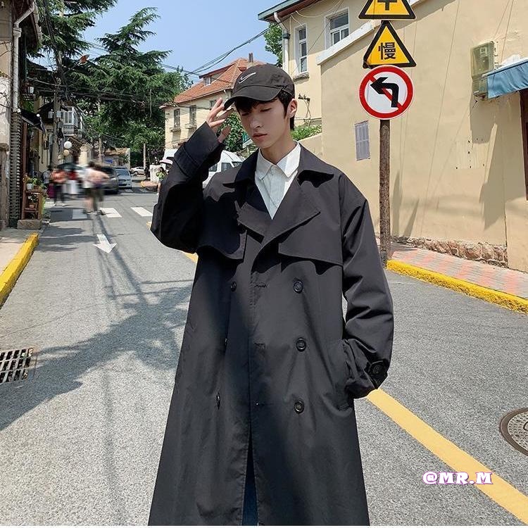 Áo khoác nam dáng dài hoài cổ màu sắc thời trang